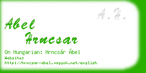 abel hrncsar business card
